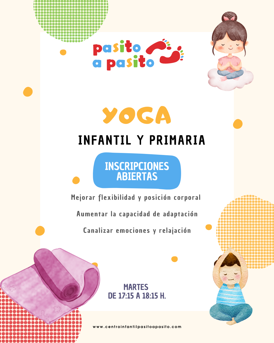 Yoga para niños en León - Curso 2024/2025